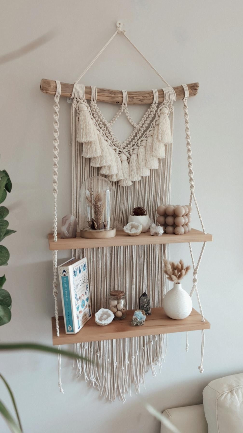 MADE TO ORDER: Double Macrame Shelf