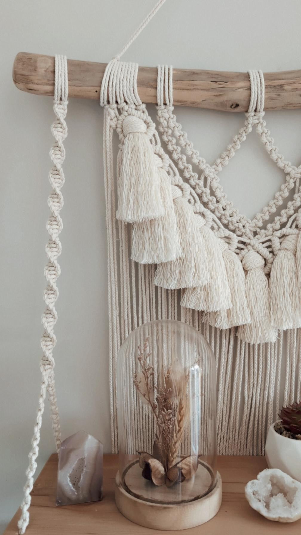 MADE TO ORDER: Double Macrame Shelf