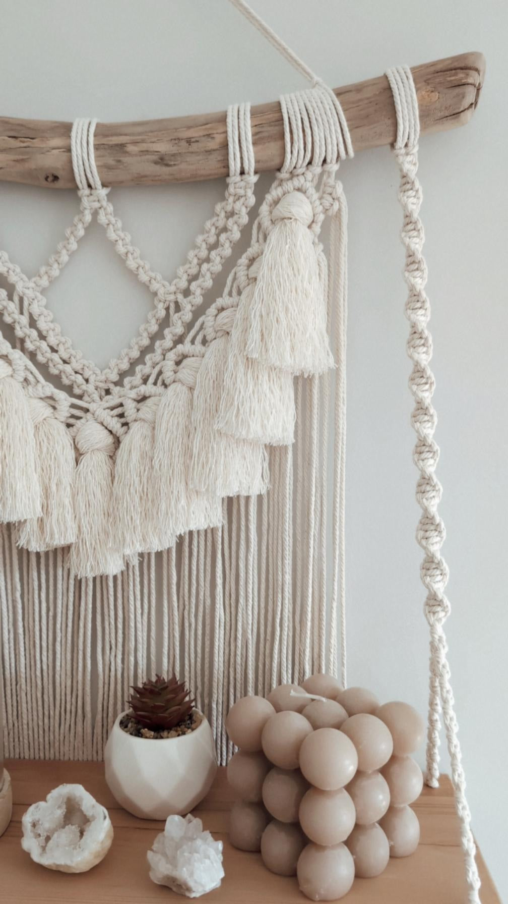 MADE TO ORDER: Double Macrame Shelf