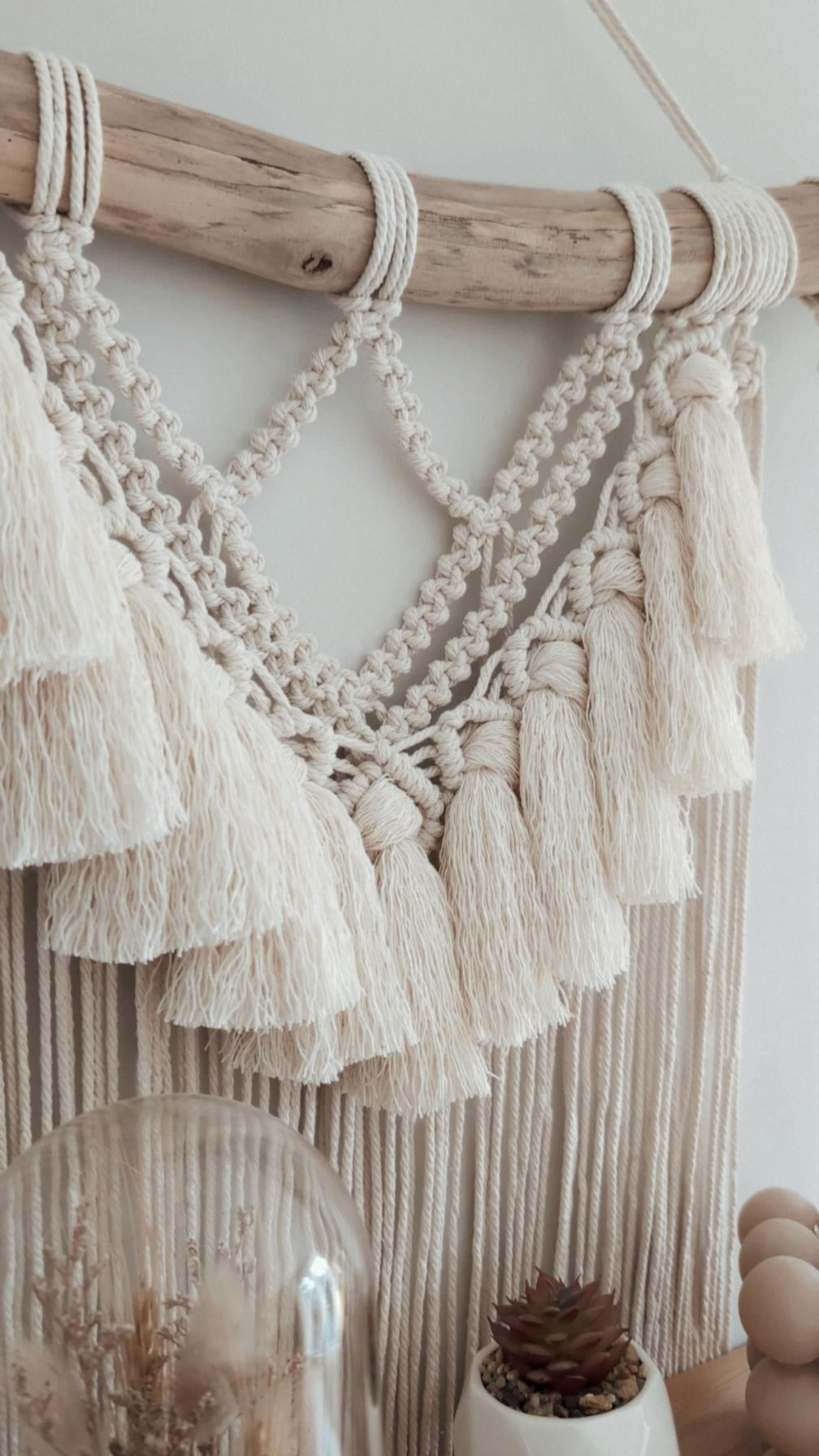 MADE TO ORDER: Double Macrame Shelf