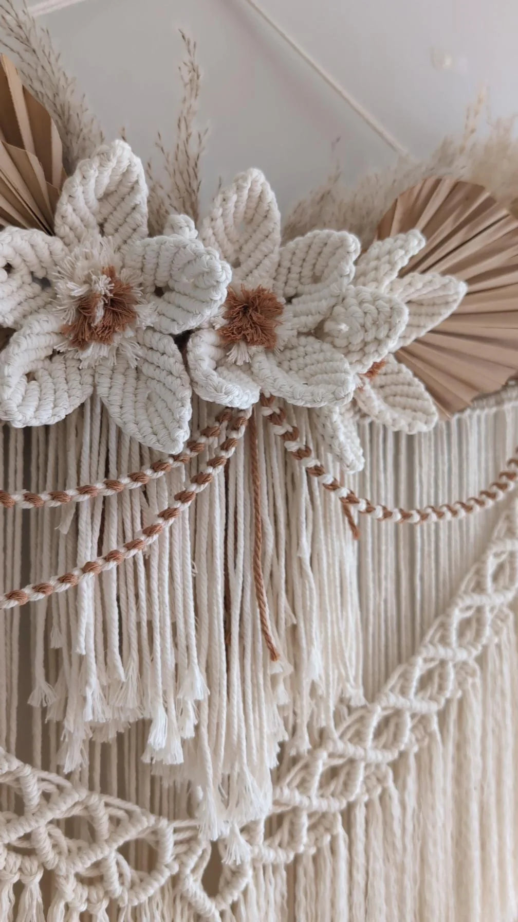 MADE TO ORDER: "Amelia" XL Macrame& Pampas Grass Wall Hanging