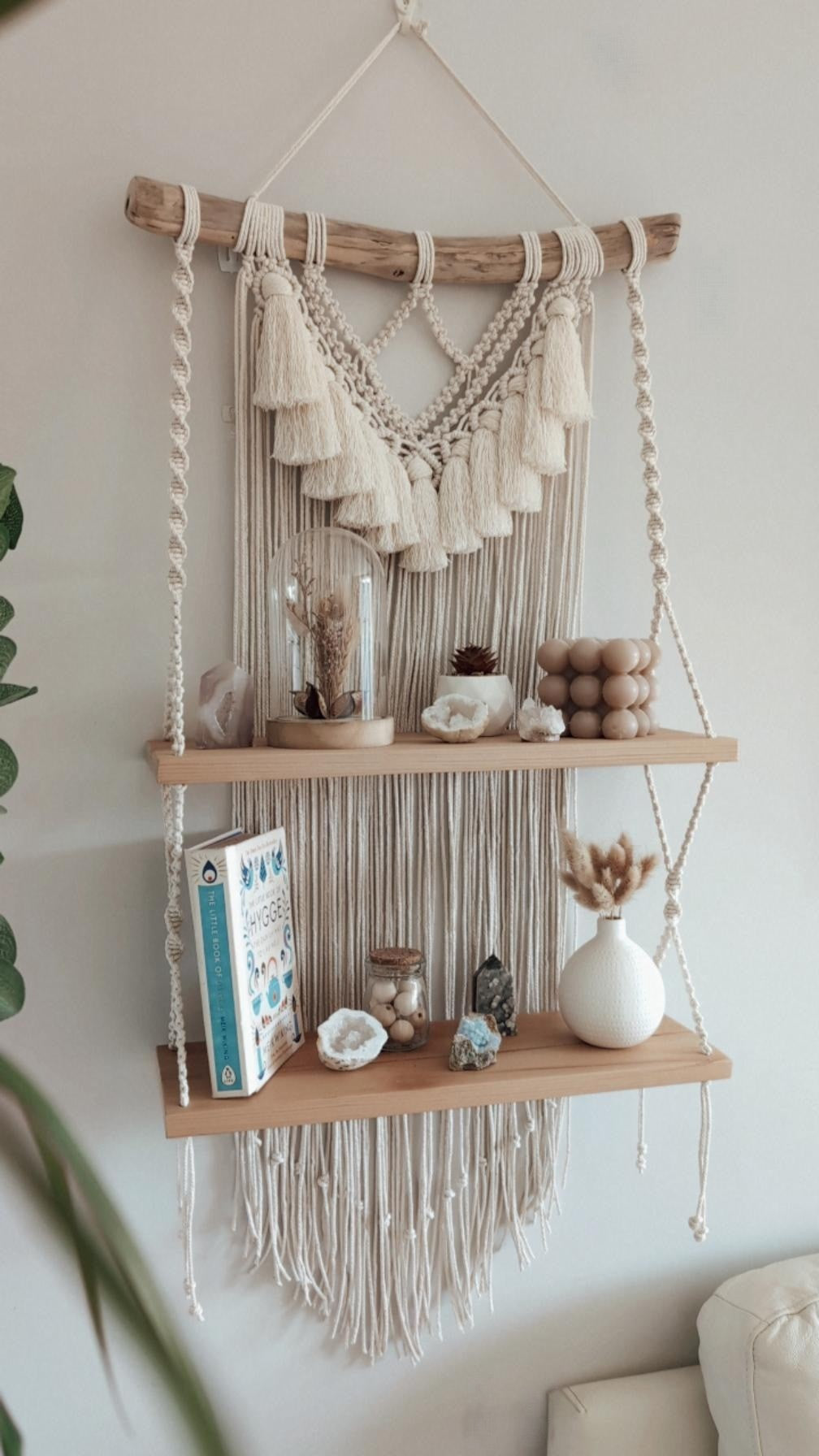 MADE TO ORDER: Double Macrame Shelf